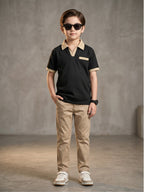 Boys Imported Textured Polo Shirt VP27-B