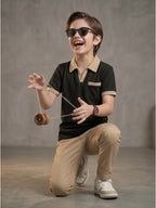 Boys Imported Textured Polo Shirt VP27-B
