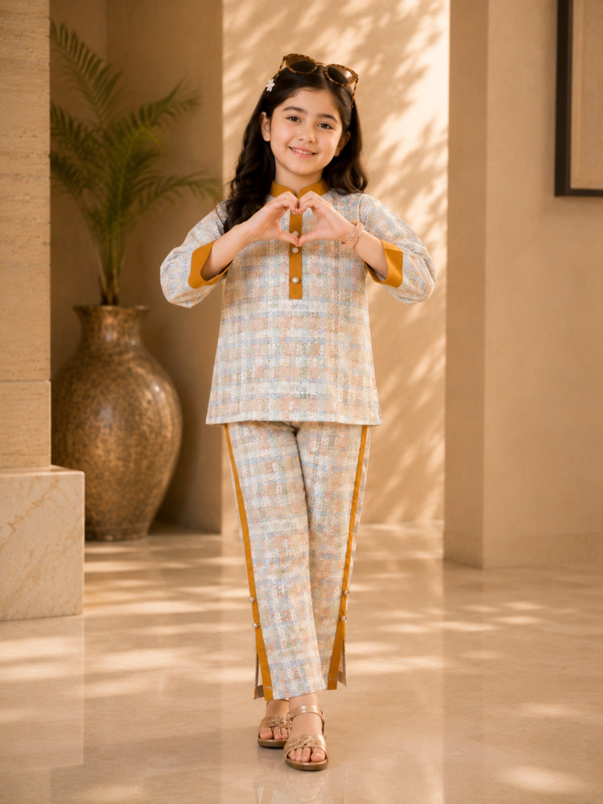Girls Winter 2Pcs Printed Suit VG167-A
