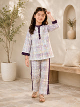 Girls Winter 2Pcs Printed Suit VG167-B