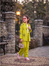 Girls Winter 3Pcs Embroidered Suit Set VCHN01-B
