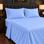 Premium Plain Bedsheet Set - Light Blue