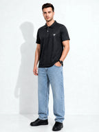 Premium Black Textured China Polo