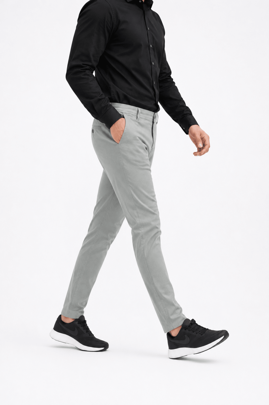 Cloud Olive cotton pant - Smart FitPantGarderobe Clothing