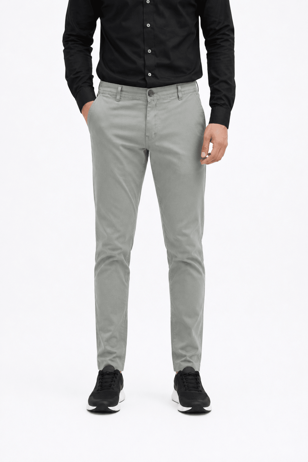 Cloud Olive cotton pant - Smart FitPantGarderobe Clothing