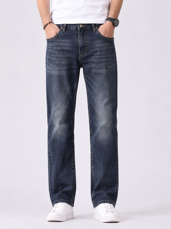 Tom Thompson Men's Regular Fit Jeans - Dark Blue