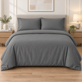 Premium Plain Bedsheet Set - dark Grey
