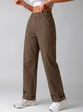 Women Paper Cotton Cargo Pants