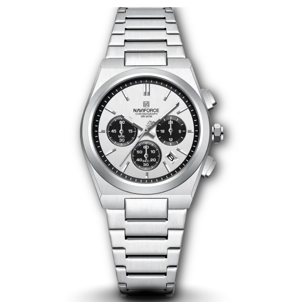 NaviForce NF8048L-CH-WHT-BLKINTX Metal Band Women Watch