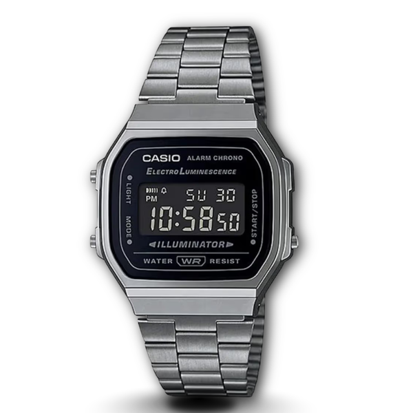 Casio A-168WGG-1B Metal Band Men Watch