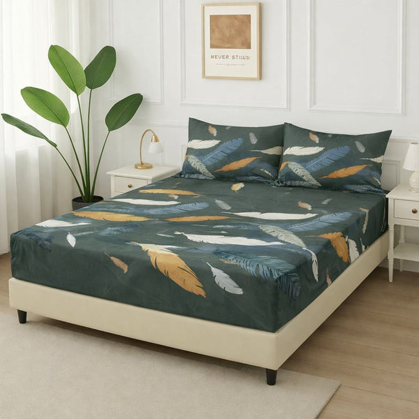 Leaf -Fitted Bedsheet Set