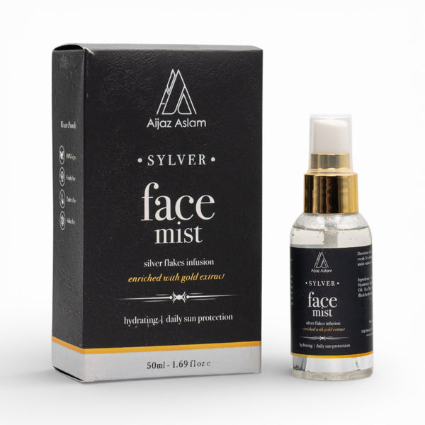 Sylver - Face Mist with Hyaluronic Acid, Silver Flakes & Gold | Aijaz Aslam 50ml