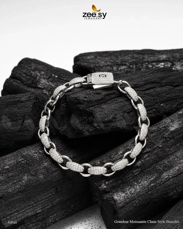 Grandeur Moissanite Charm Style Bracelet