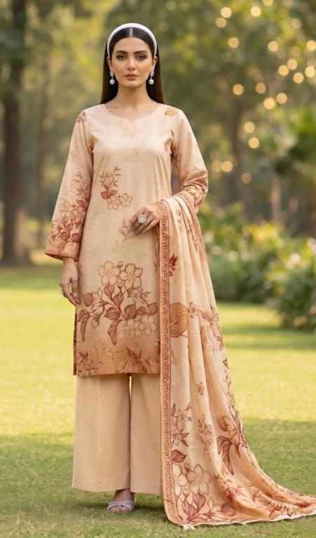 ICONIC BROTHERS RANGE BAHARAN Premium 3-Piece Slub Wool Collection - Design 04