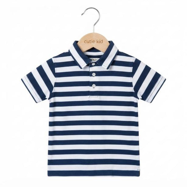 Blue/White Strippes Polo Shirt