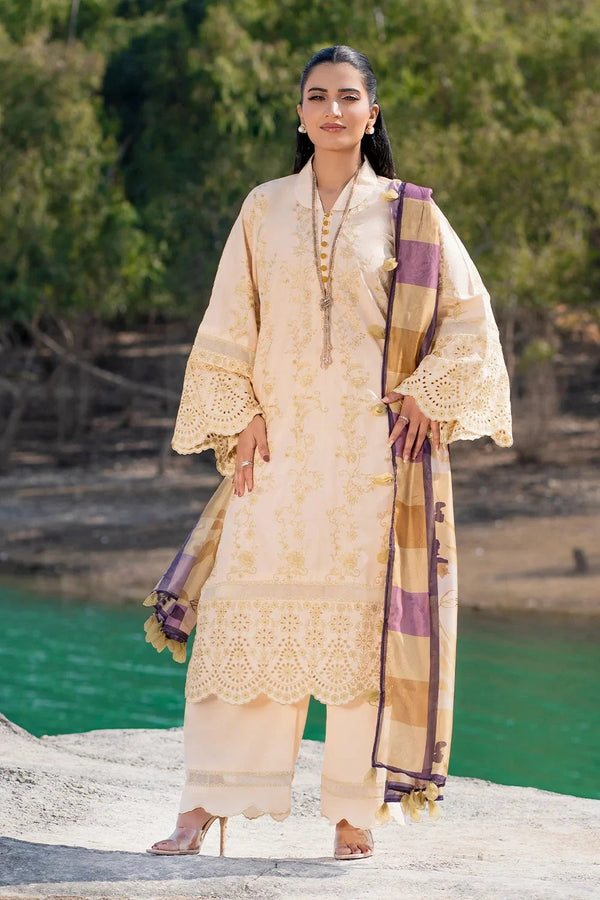 3PC Embroidered Unstitched Lawn Suit | KSE-3811