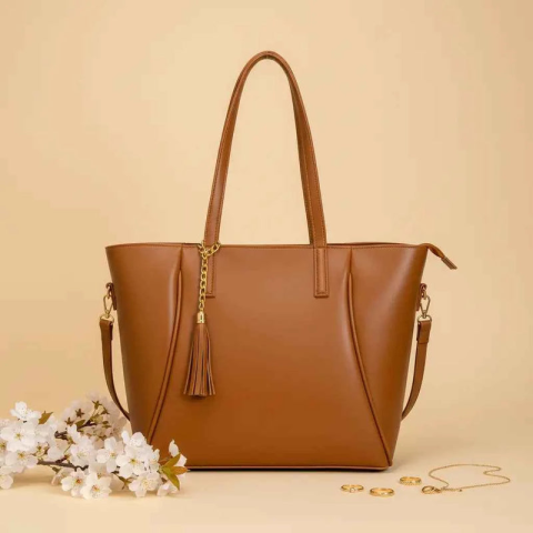 Zarya Camel Tote Bag for Women