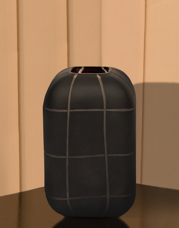 Matte Black Ceramic Vase