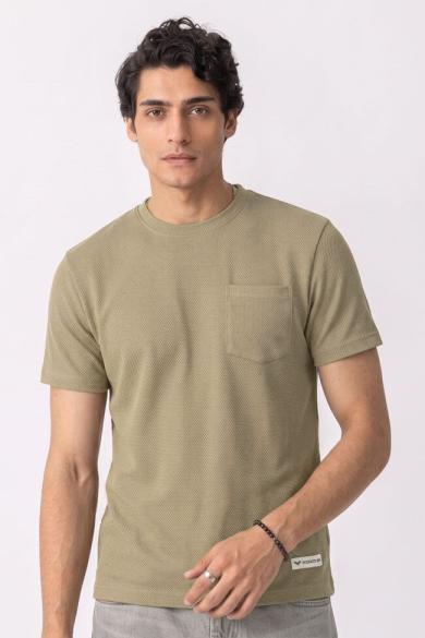 Eternity Men's Waffle Chest Pocket Tee Shirt Bronze
