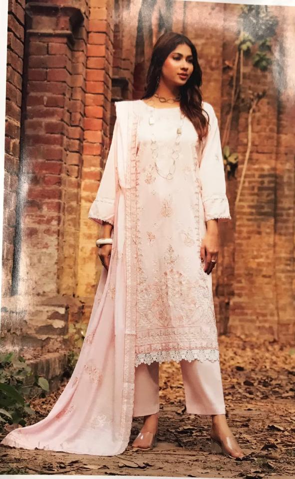 3pc print unstitched lelan print dopata