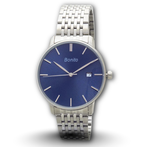 Bonito K-5150-CH-BLU Metal Band Men Watch