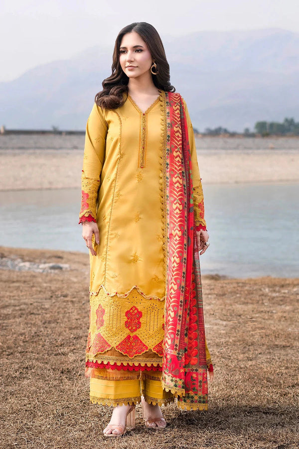 3PC Embroidered Unstitched Lawn Suit | KSE-3795