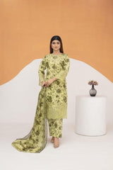 3 PC EMB LAWN RTW SUIT D-04