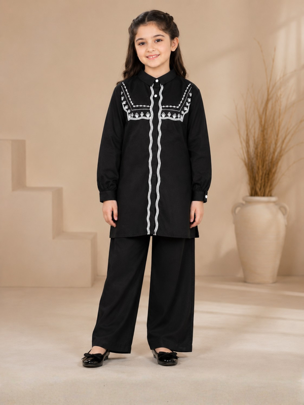 Embroidered Girls Co Ord Set VG222-A