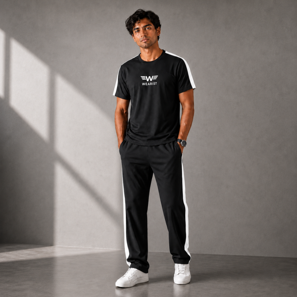 WEARIST Signature Tracksuit - Black-Offwhite