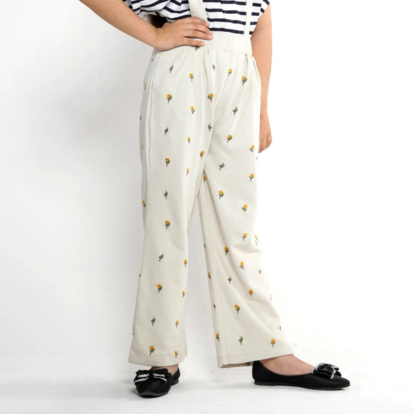 Girls Sand Embroidered Pant