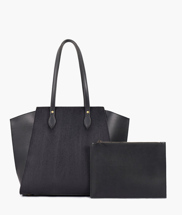 Black Suede Classic Tote Bag