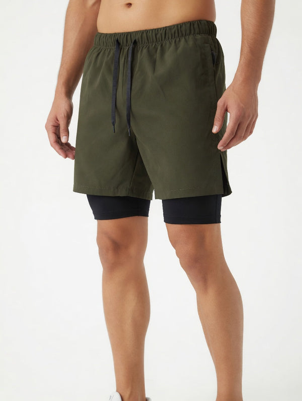 Imported Compression Shorts - Olive