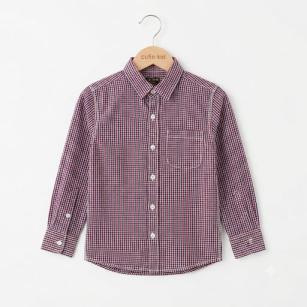 KIDS COTTON LUXURY CASUAL SHIRT - RED