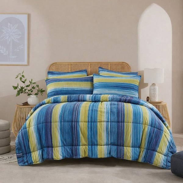 Multiple Lines- 6pcs Premium Comforter Set
