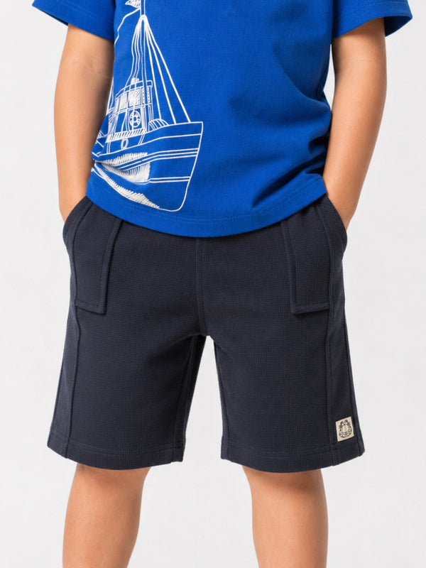 BOYS TEXTURED WAFFLE SHORTS