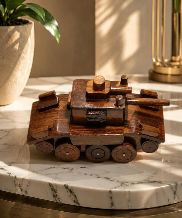 Handcrafted Wooden Vintage Toys | Classic Decorative Wooden Toys for Kids & Home Décor – Tank