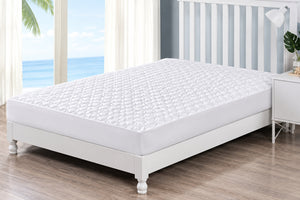 Quilted Waterproof Mattress Protector- White