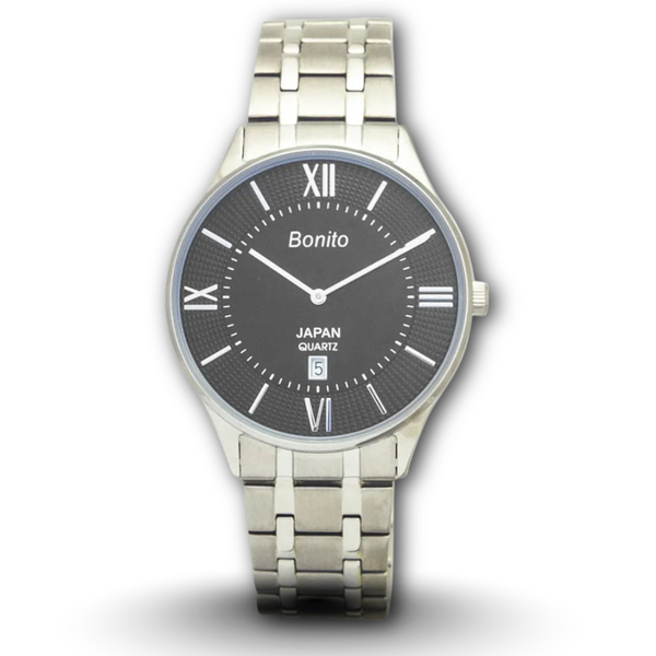 Bonito K-5134-CH-BLK Metal Band Men Watch