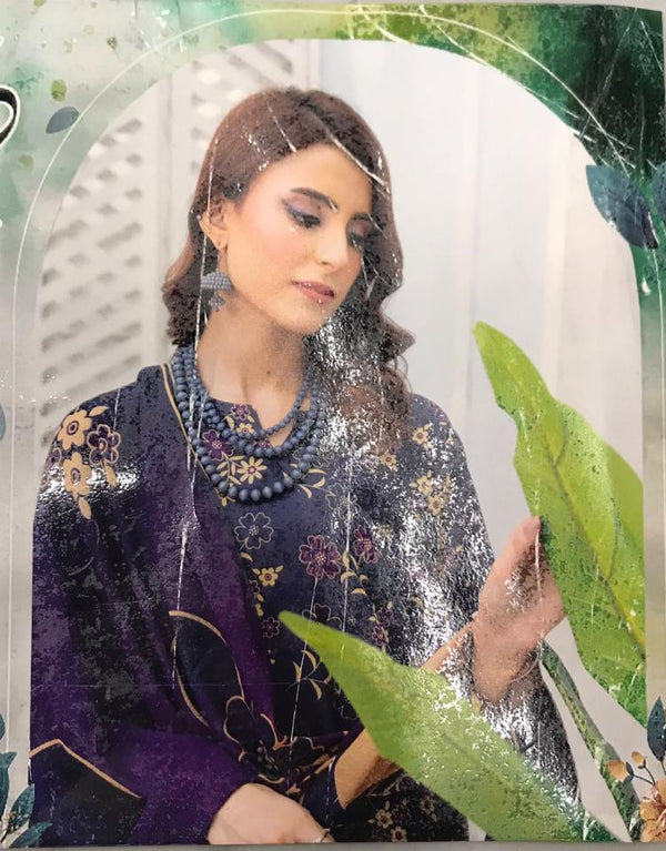 3pc print unstitched lelan print dopata
