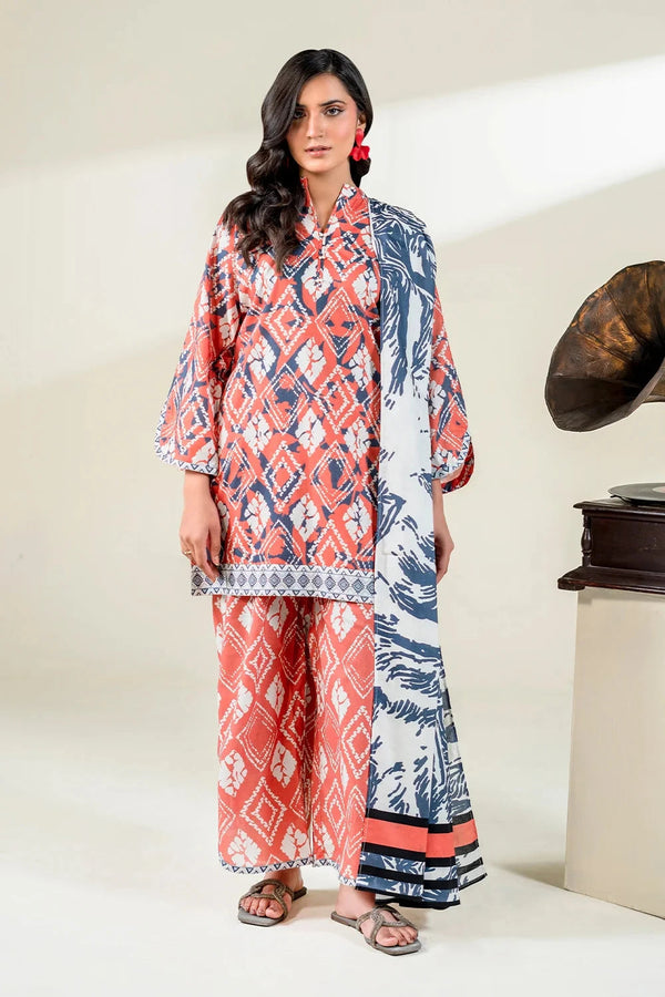 3PC Unstitched Printed Lawn Suit | KLA-3748