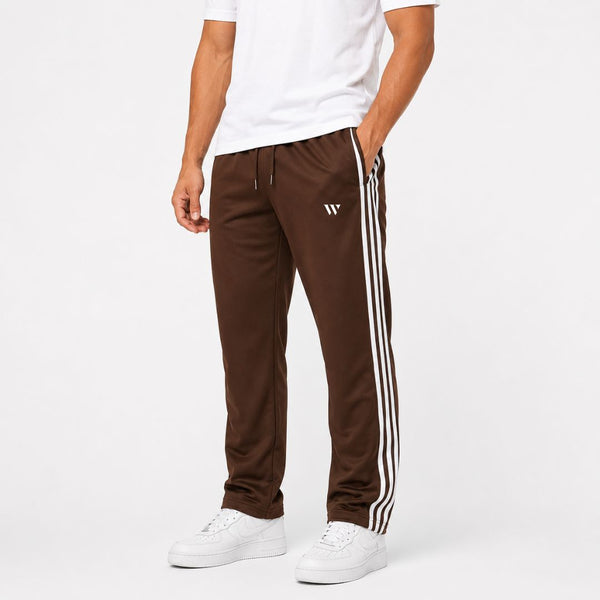 Wearist Signature Triple Stripe Trousers – Chocolate Brown