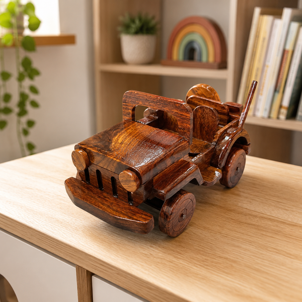 Handcrafted Wooden Vintage Toys | Classic Decorative Wooden Toys for Kids & Home Décor – Jeep