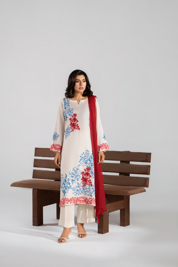 Luxe Floral Crepe Suit