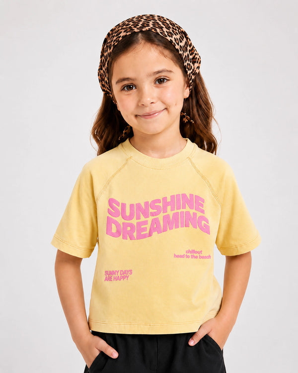GIRLS BOXY FIT RAGLAN PUFF TEE