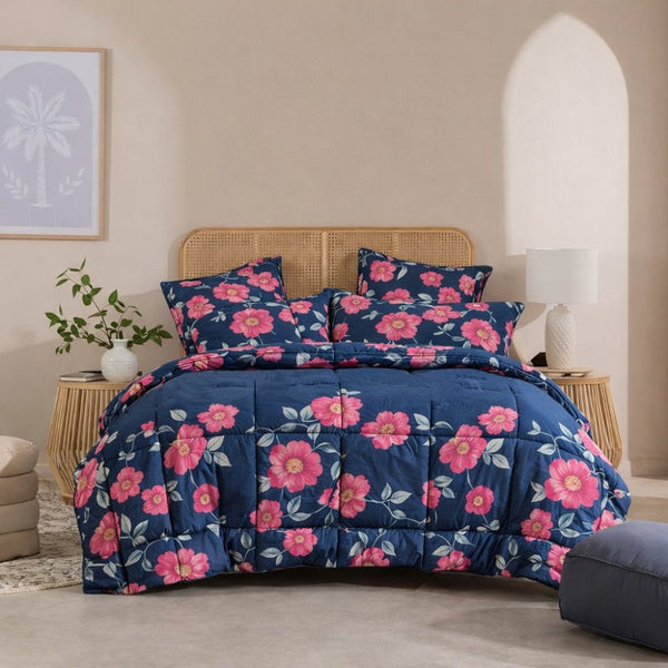 Red Lilies- 6pcs Premium Comforter Set