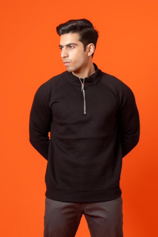 Scuba Black Quarter-Zip Sweatshirt