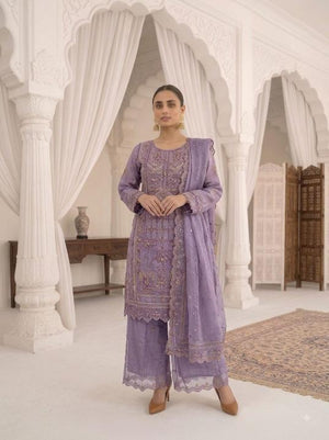 PC-43 Silk Embroidered 3 Piece Stitched Suit