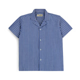 Blue Stripe Camp Collar Shirt