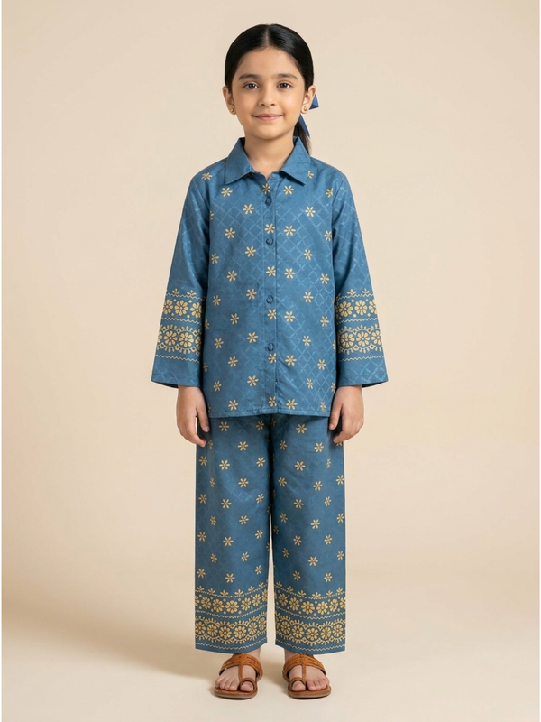 Printed  Girls Co Ord Set VG219-A