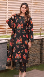 SAFA – DORIA LINEN PRINTED 3-piece - Design 01